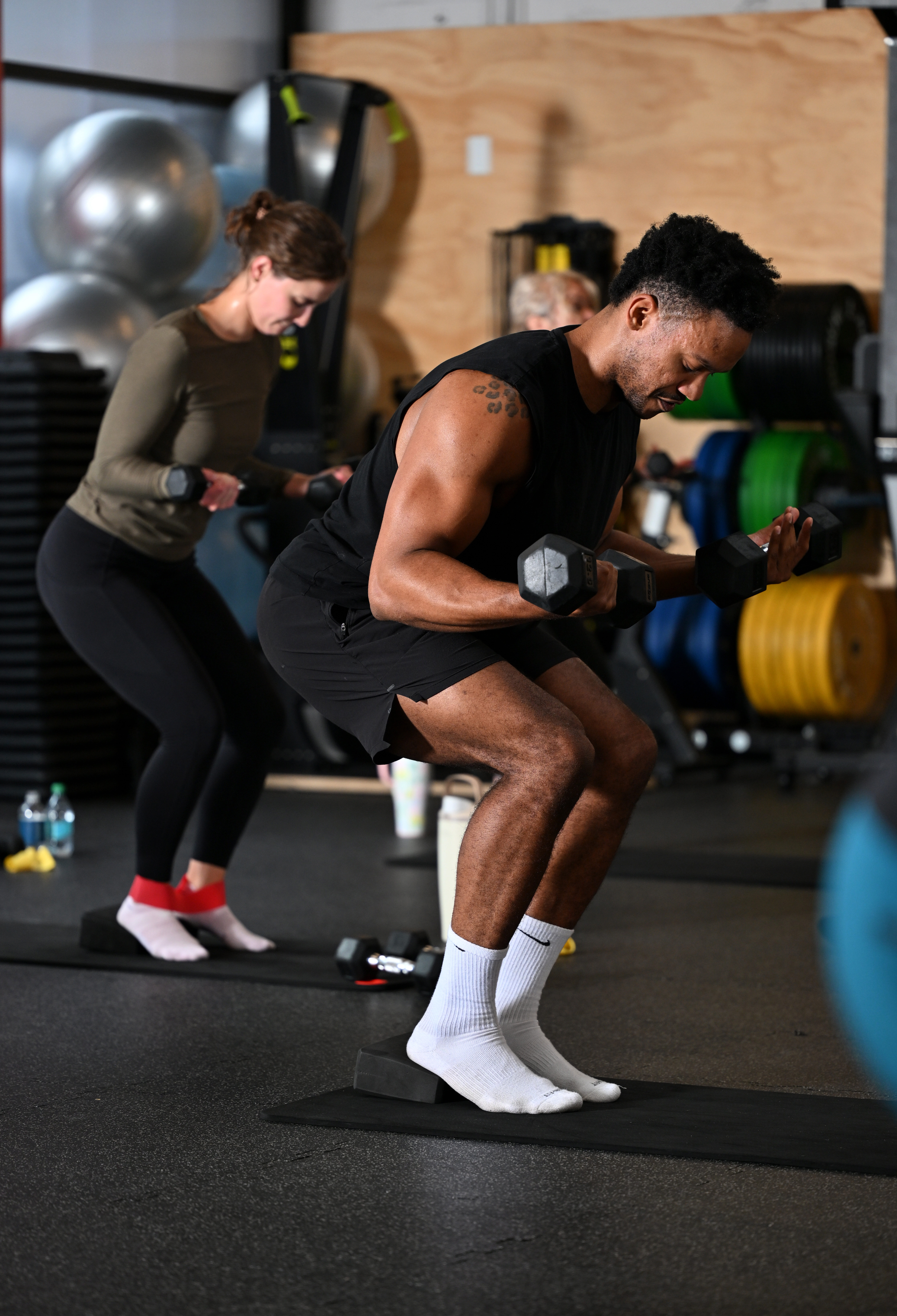 Dom, fitness instructor, teaching at North Mass