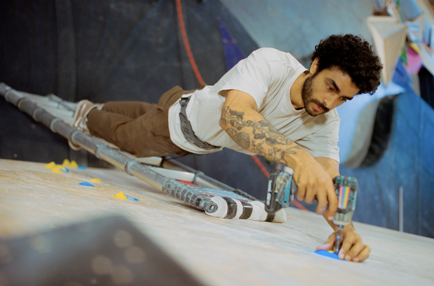 Dre setting a route at North Mass