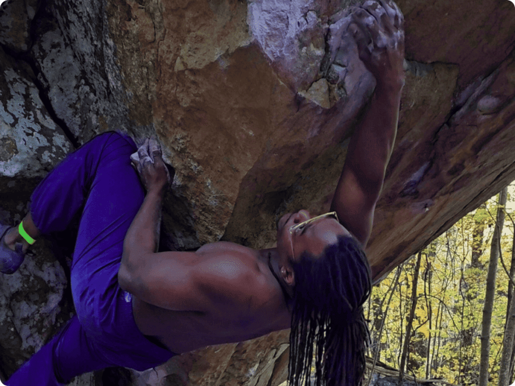 Josh Harper, bouldering instructor at north mass